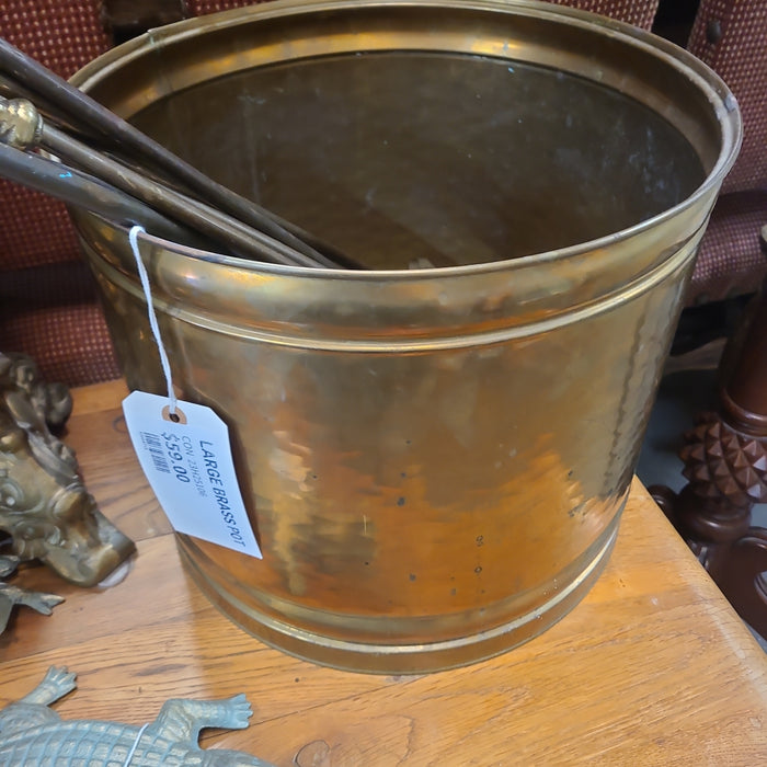 LARGE BRASS POT