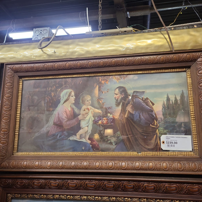 HOLY FAMILY WOOD FRAMED PRINT