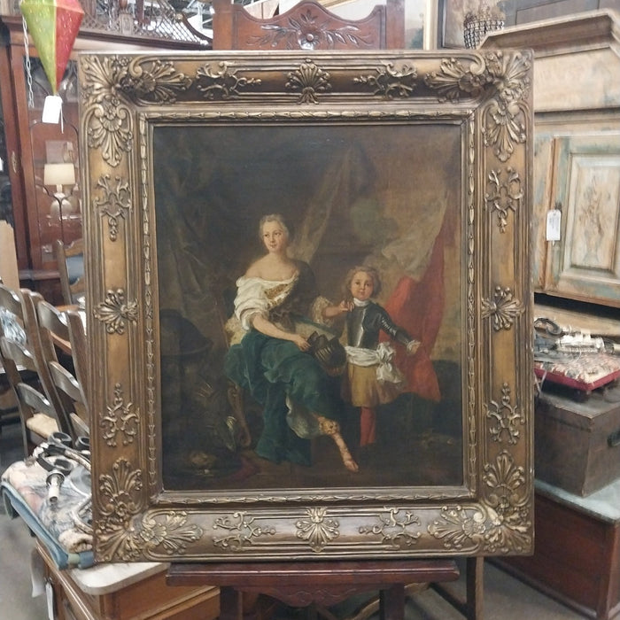 WORK ORDER OF FRAMED OIL PAINTING OF MADAME M DE LAMBESC WITH HER BROTHER LOUIS DE LORRAINE COUNT OF BRIONNE