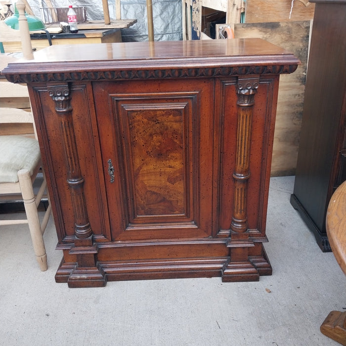 WALNUT JAM CABINET WITH PILASTERS