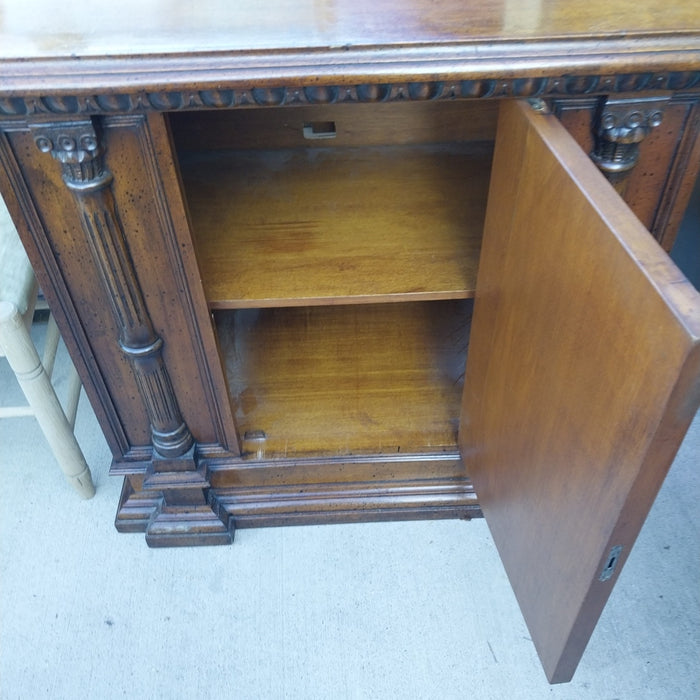 WALNUT JAM CABINET WITH PILASTERS