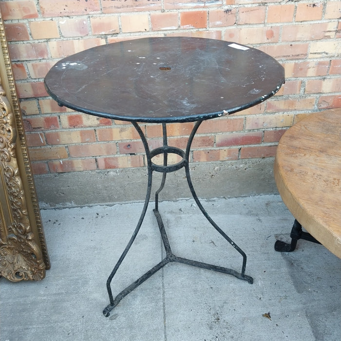 ROUND BLACK IRON PUB TABLE