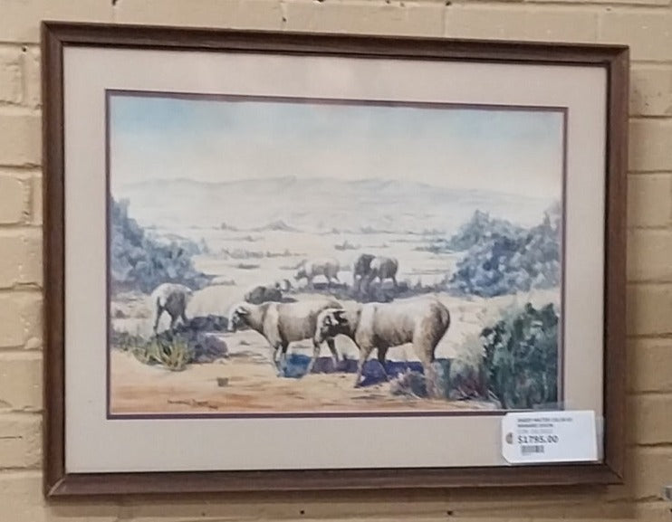 SHEEP WATER COLOR BY MANARD DIXON