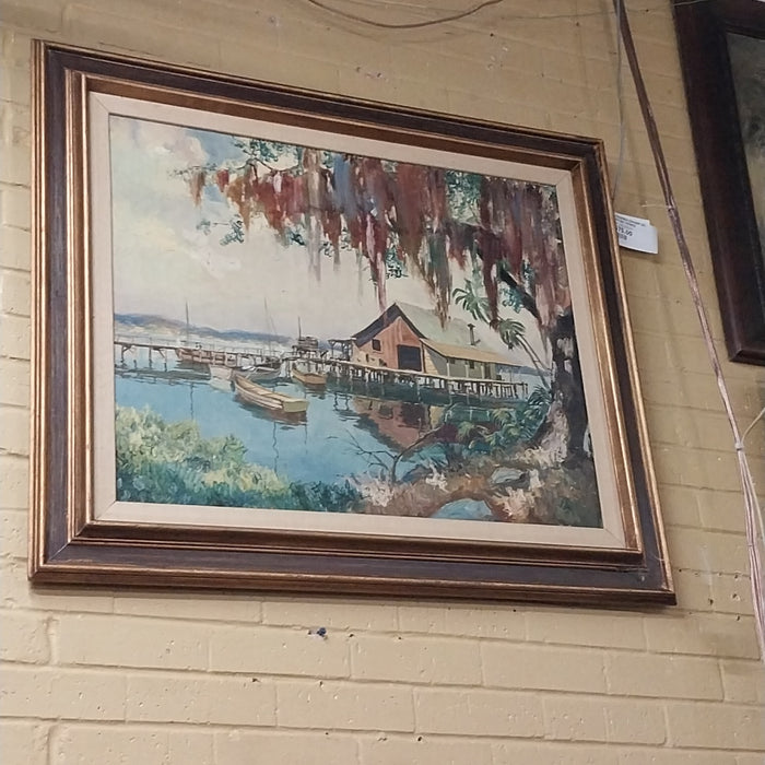 LOUISIANNA SWAMP OIL PAINTING SIGNED
