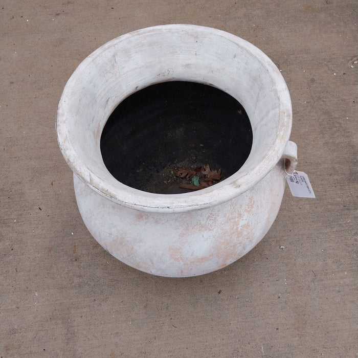 LARGE WHITE TERRA COTTA PLANTER