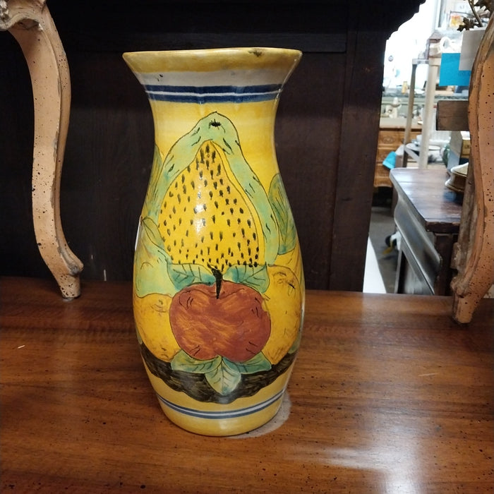 COLORFUL GLAZED MEXICAN TERRA COTTA VASE