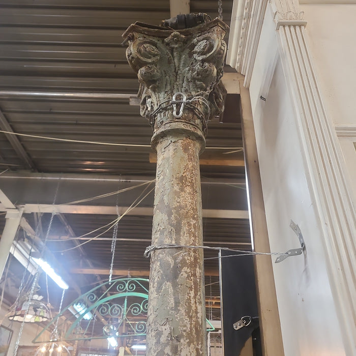 TALL ANTIQUE IRON STREET LIGHT POLE