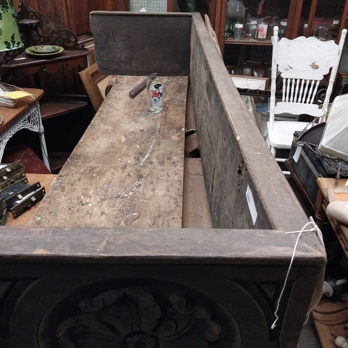 CARVED OAK SURROUND WITH ROSES