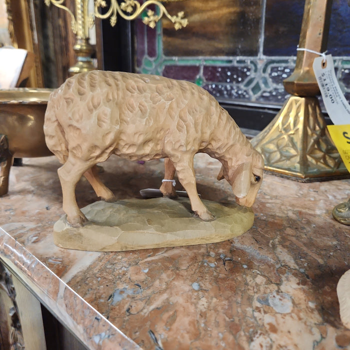 HAND CARVED STATUE OF LAMB