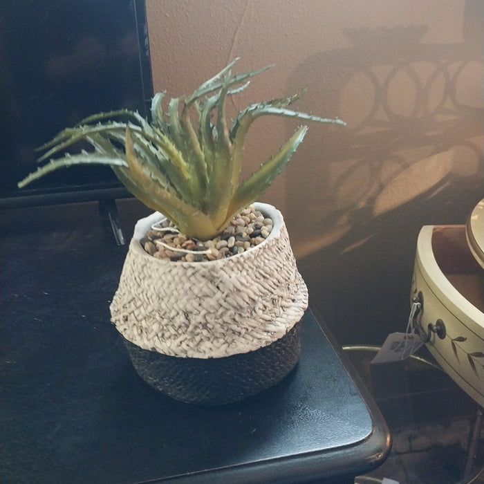 SMALL FAUX ALOE VERA PLANT IN PLANTER