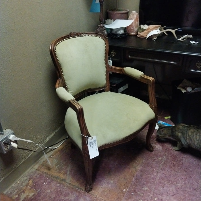 LOUIS XV FAUTEUIL WITH GREEN
