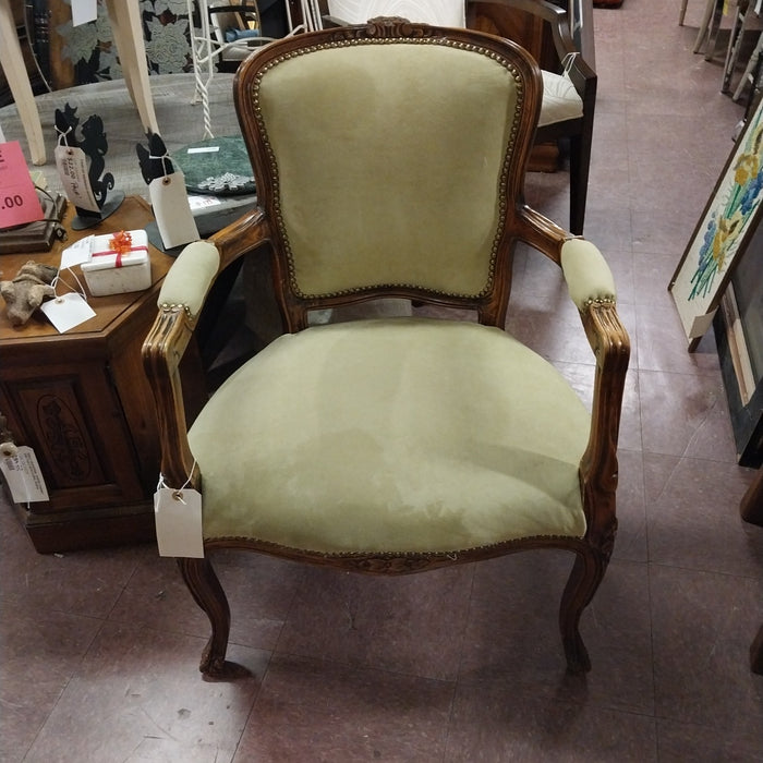 LOUIS XV FAUTEUIL WITH GREEN