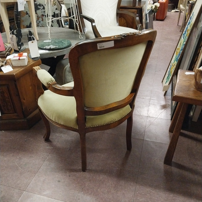 LOUIS XV FAUTEUIL WITH GREEN