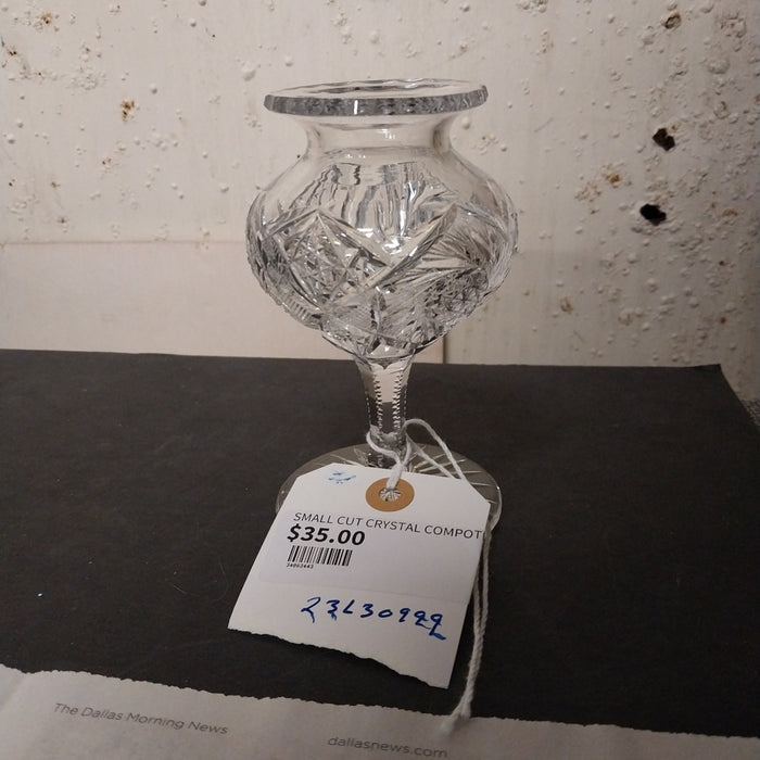 SMALL CUT CRYSTAL COMPOTE