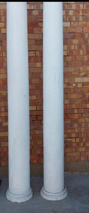 PAIR OF PAINTED WOOD COLUMNS