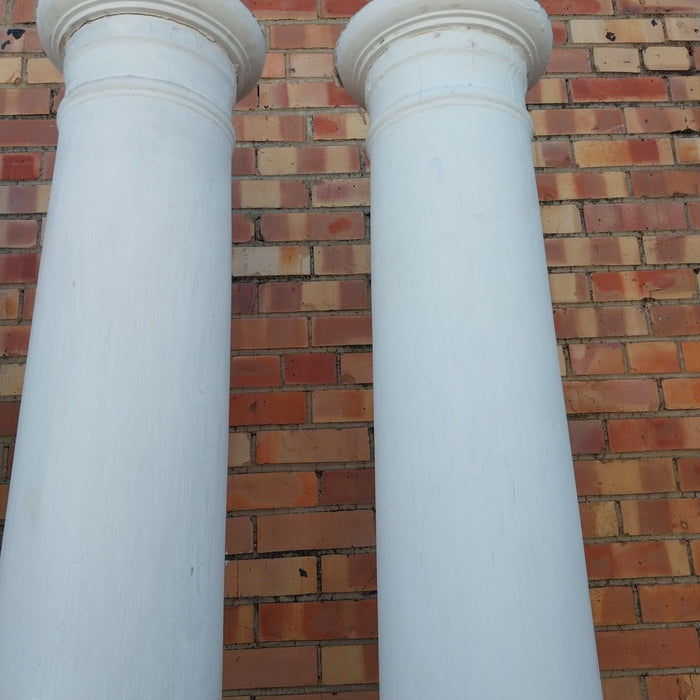 PAIR OF PAINTED WOOD COLUMNS