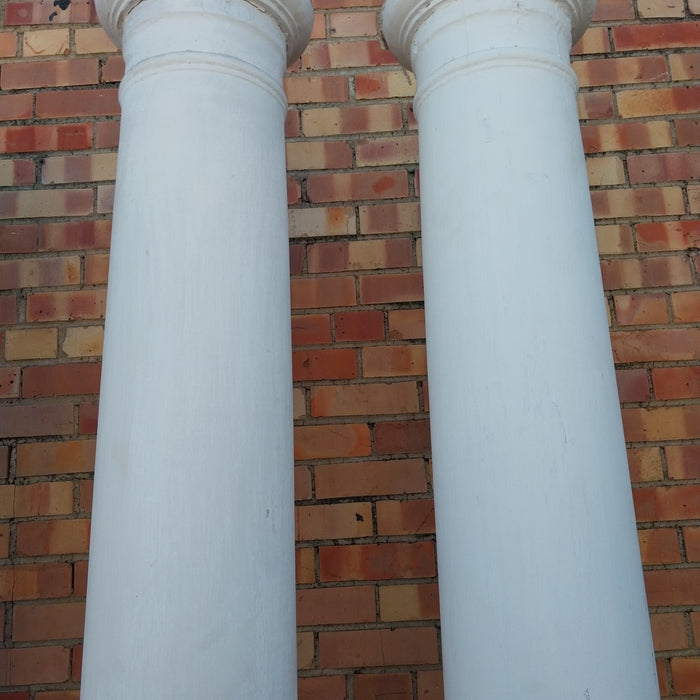 PAIR OF PAINTED WOOD COLUMNS