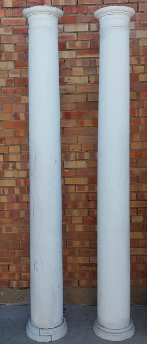 PAIR OF PAINTED WOOD COLUMNS