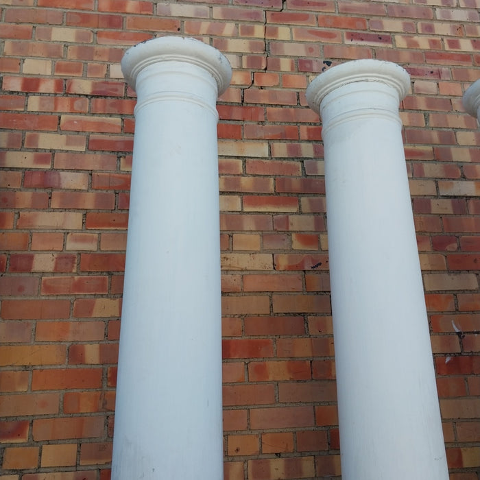 PAIR OF PAINTED WOOD COLUMNS