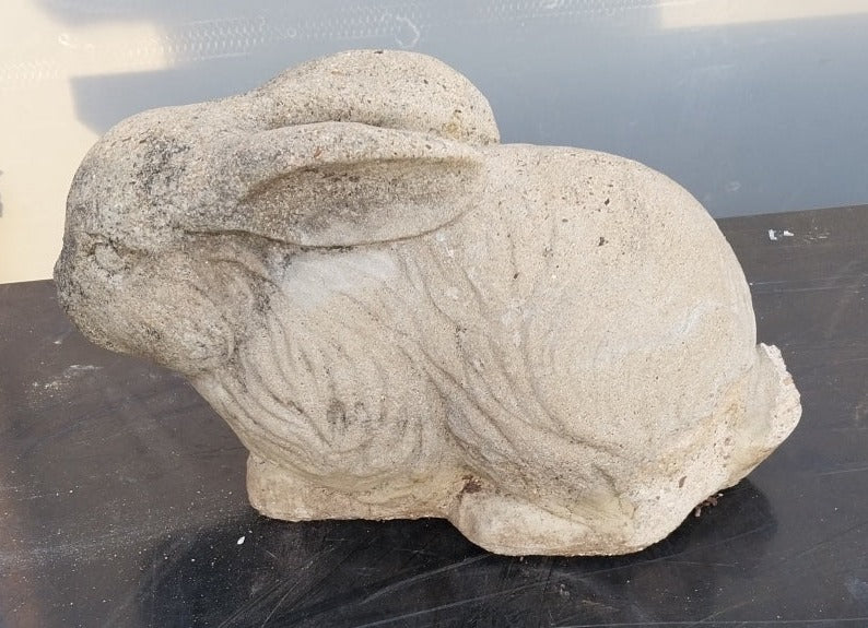 CONCRETE RABBIT WITH FLAT EARS