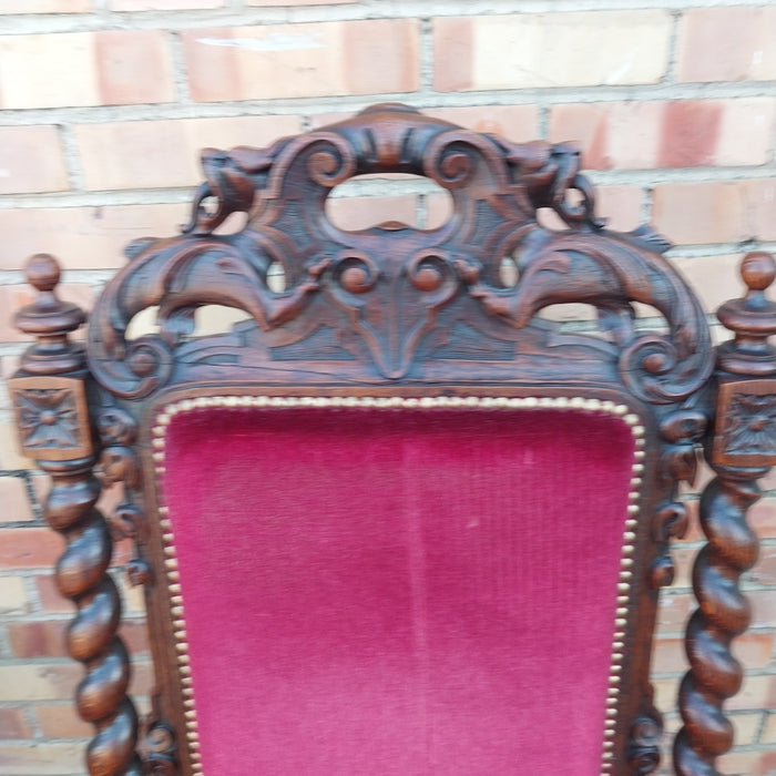 LOUIS XIII STYLE MYTHICAL BEAST CROWNED CHAIRS