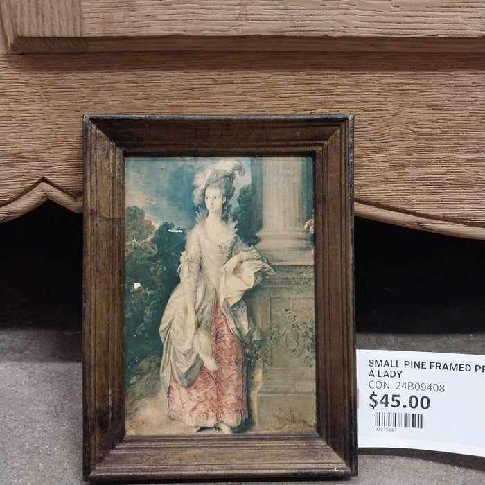 SMALL FRAMED ITALIAN PRINT OF A LADY