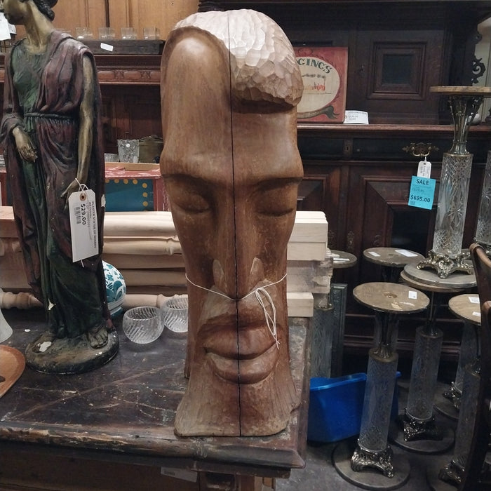 CARVED WOOD HEAD