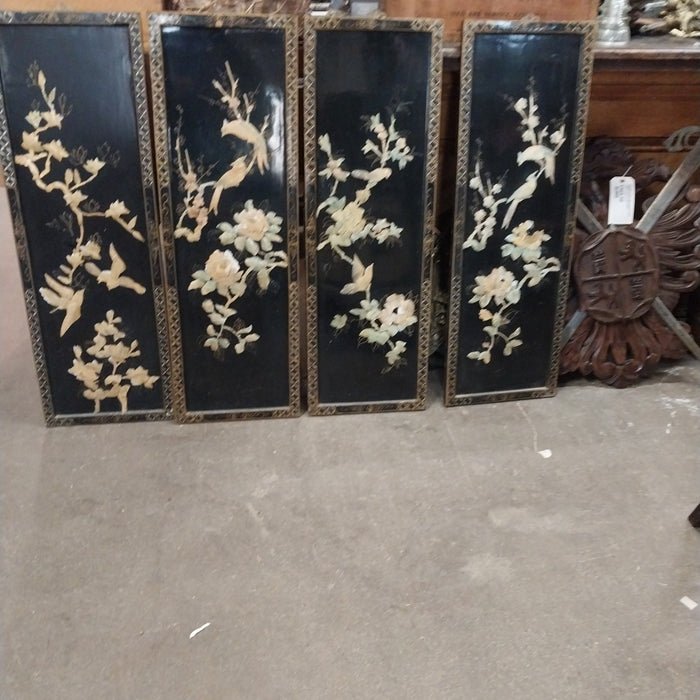 SET OF 4 CHINESE LAQUERED PANELS