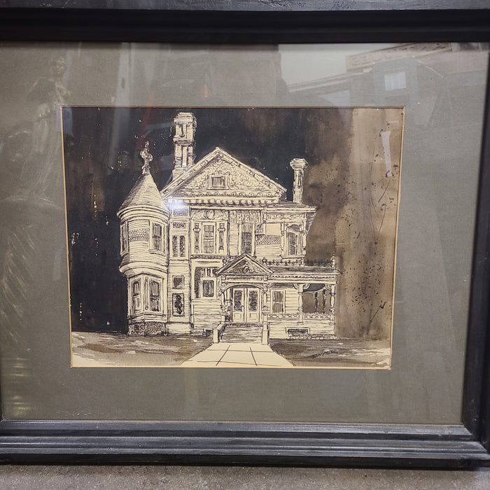 COOL OLD SEPIA TONE HOUSE PICTURE
