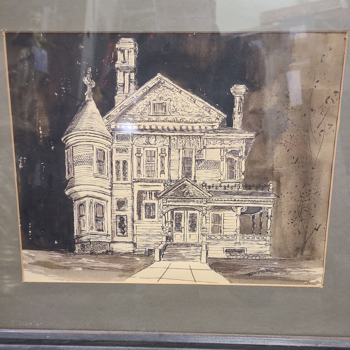 COOL OLD SEPIA TONE HOUSE PICTURE