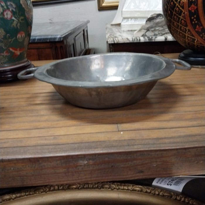 PEWTER HANDLED BOWL