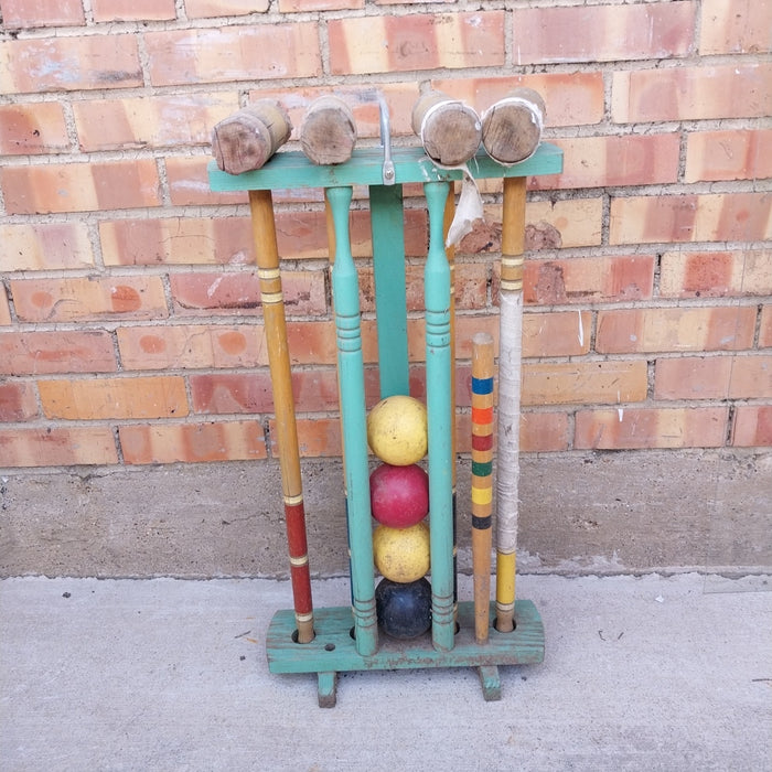 CROQUET SET AS FOUND