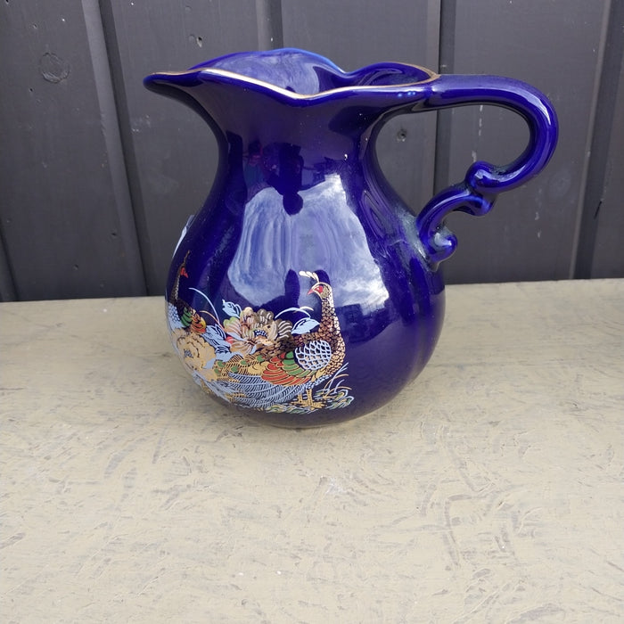 BLUE FLORAL JAPANESE TEAPOT WITH BIRDS