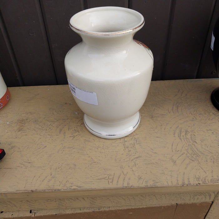 IVORY JAPANESE URN SHAPE PEACCK VASE