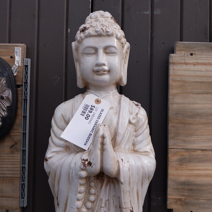 GLAZED CERAMIC BUDDHA