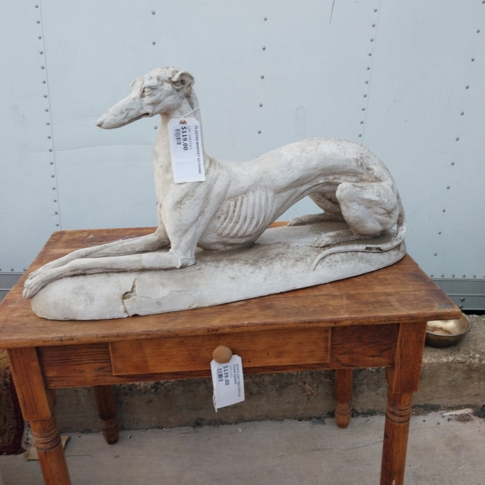 PLASTER WHIPPET AS FOUND