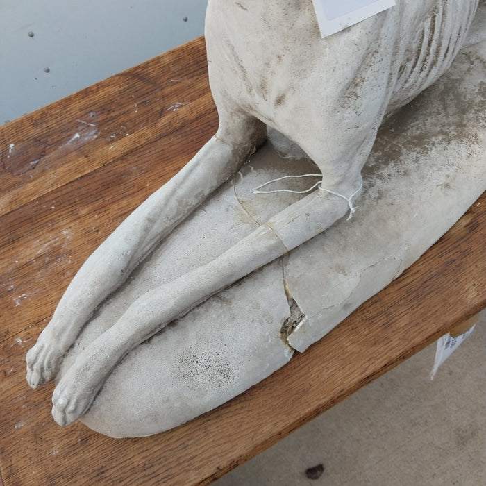 PLASTER WHIPPET AS FOUND