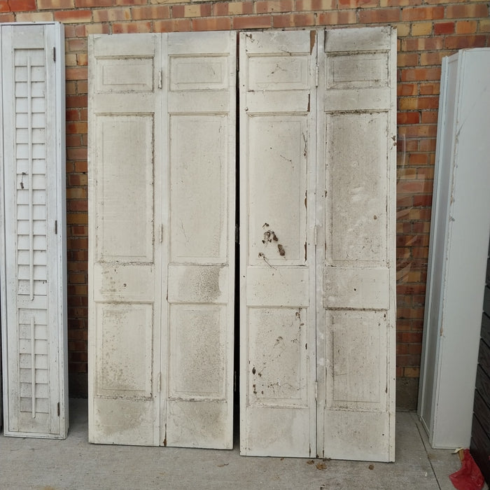 PAIR OF BIFOLD SOLID WOOD SHUTTERS