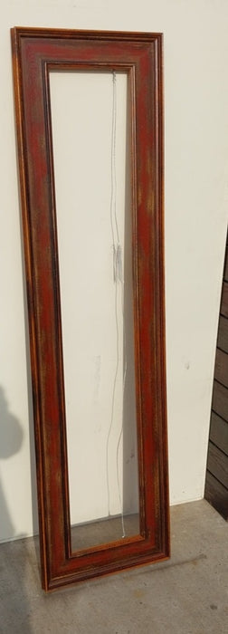 SLENDER DISTRESSED RED AND GOLD FRAME