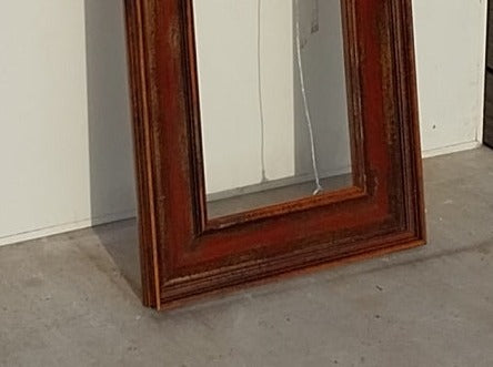 SLENDER DISTRESSED RED AND GOLD FRAME