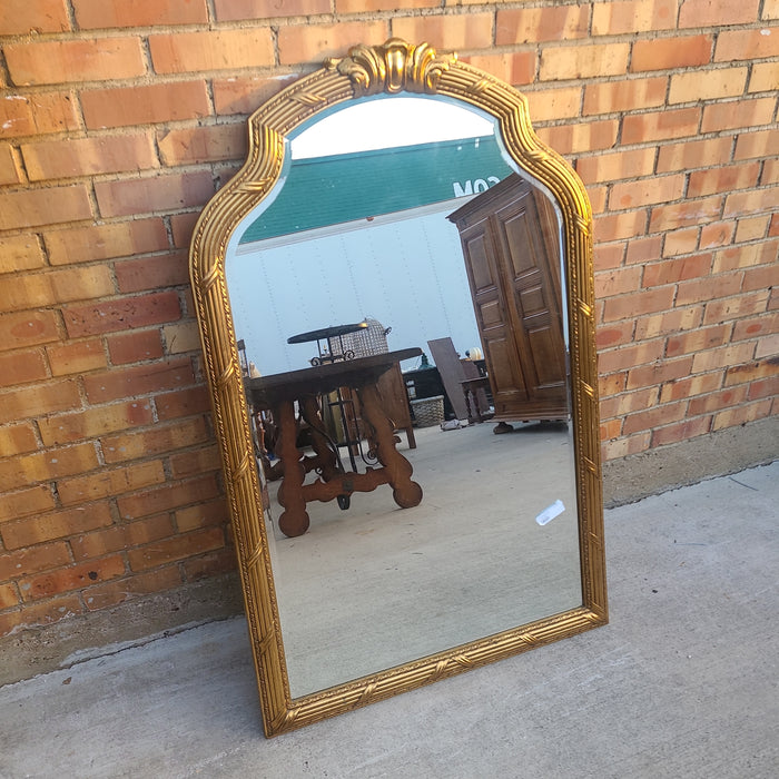 REEDED FRENCH GILT MIRROR- 20TH CENTURY