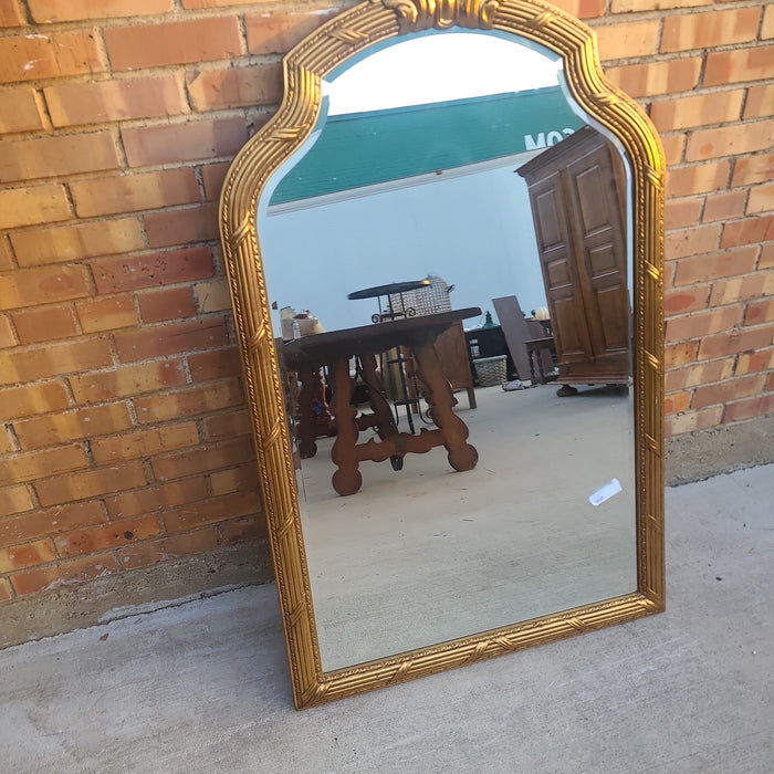 REEDED FRENCH GILT MIRROR- 20TH CENTURY