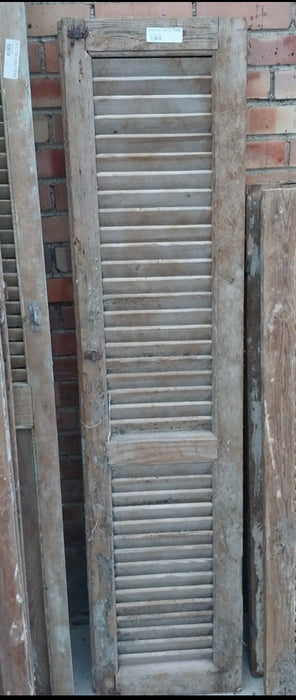 PAIR OF DISTRESSED SHUTTERS WITH GREEN PAINT