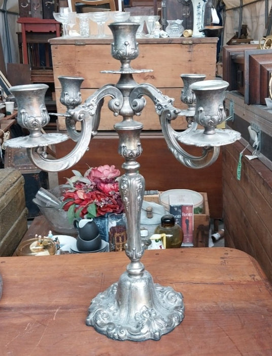 NOT OLD SILVER PLATE CANDELABRA