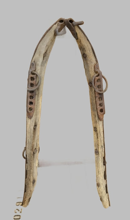 PAIR OF WOOD AND IRON HAINES
