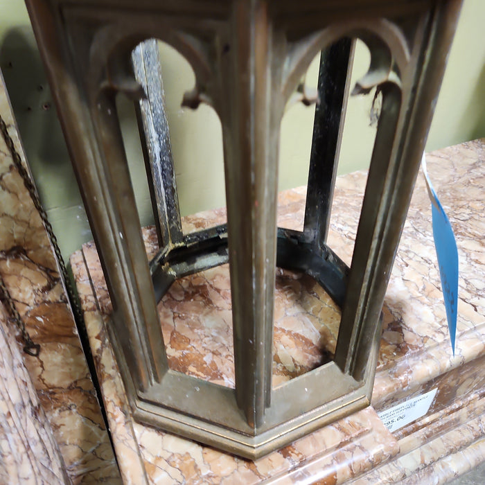 ECCLESIASTICAL HANGING BRASS GAS LANTERN