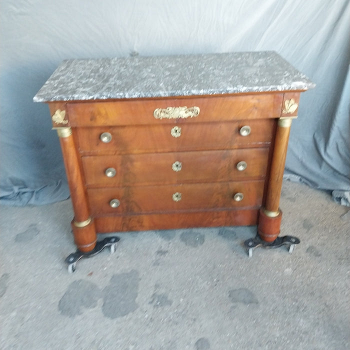 EMPIRE CHEST WITH SAINT ANNE BLACK MARBLE TOP