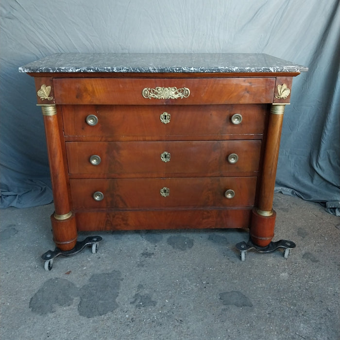 EMPIRE CHEST WITH SAINT ANNE BLACK MARBLE TOP