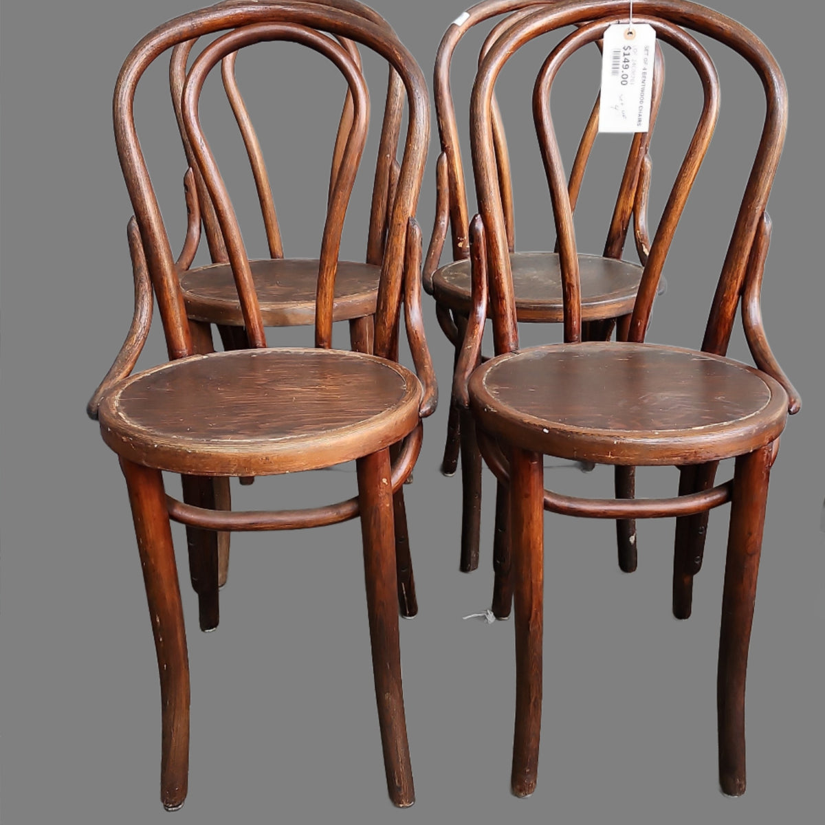 SET OF 4 BENTWOOD CHAIRS — Lots of Furniture