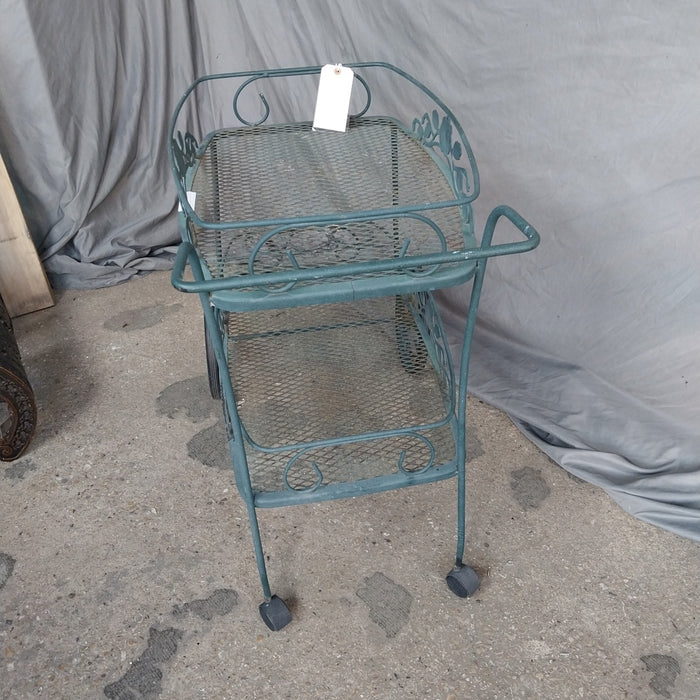 OUTDOOR GREEN BAR CART